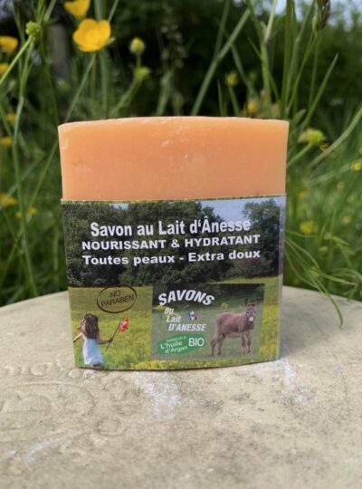 Savon au lait d’ânesse – Enrichi à l’huile d’argan BIO Abricot