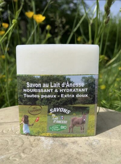 Savon au lait d’ânesse – Enrichi à l’huile d’argan BIO Amande