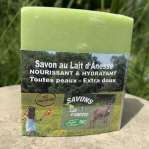 Savon au lait d’ânesse – Enrichi à l’huile d’argan BIO Chevrefeuille