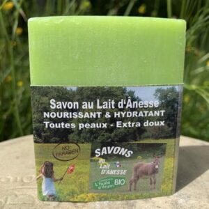 Savon au lait d’ânesse – Enrichi à l’huile d’argan BIO Citron vert