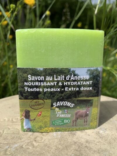 Savon au lait d’ânesse – Enrichi à l’huile d’argan BIO Citron vert
