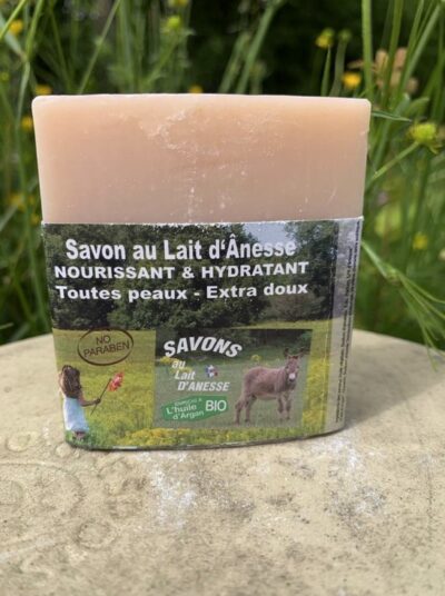 Savon au lait d’ânesse – Enrichi à l’huile d’argan BIO Coton