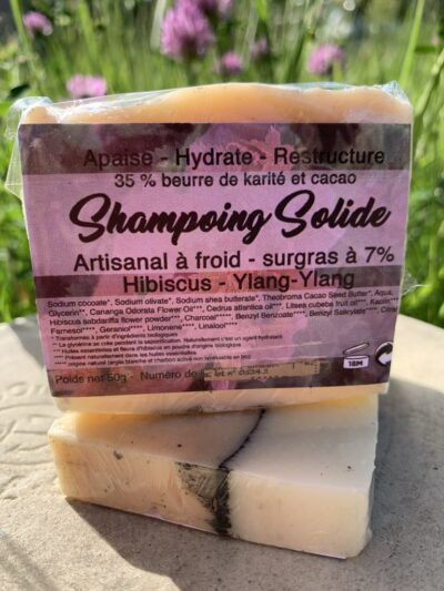 Shampoing solide Hibiscus et ylang ylang pour cheveux normaux