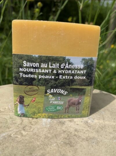 Savon au lait d’ânesse – Enrichi à l’huile d’argan BIO Miel