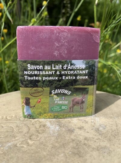 Savon au lait d’ânesse – Enrichi à l’huile d’argan BIO Patchouli