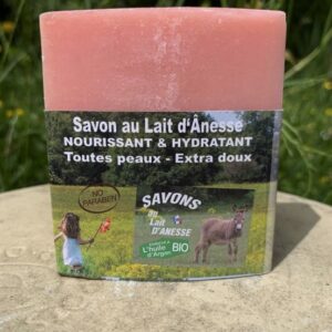 Savon au lait d’ânesse – Enrichi à l’huile d’argan BIO Rose