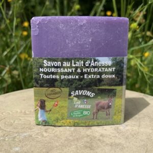 Savon au lait d’ânesse – Enrichi à l’huile d’argan BIO Violette